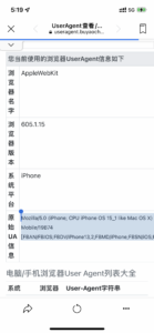 Facebook webview UserAgent