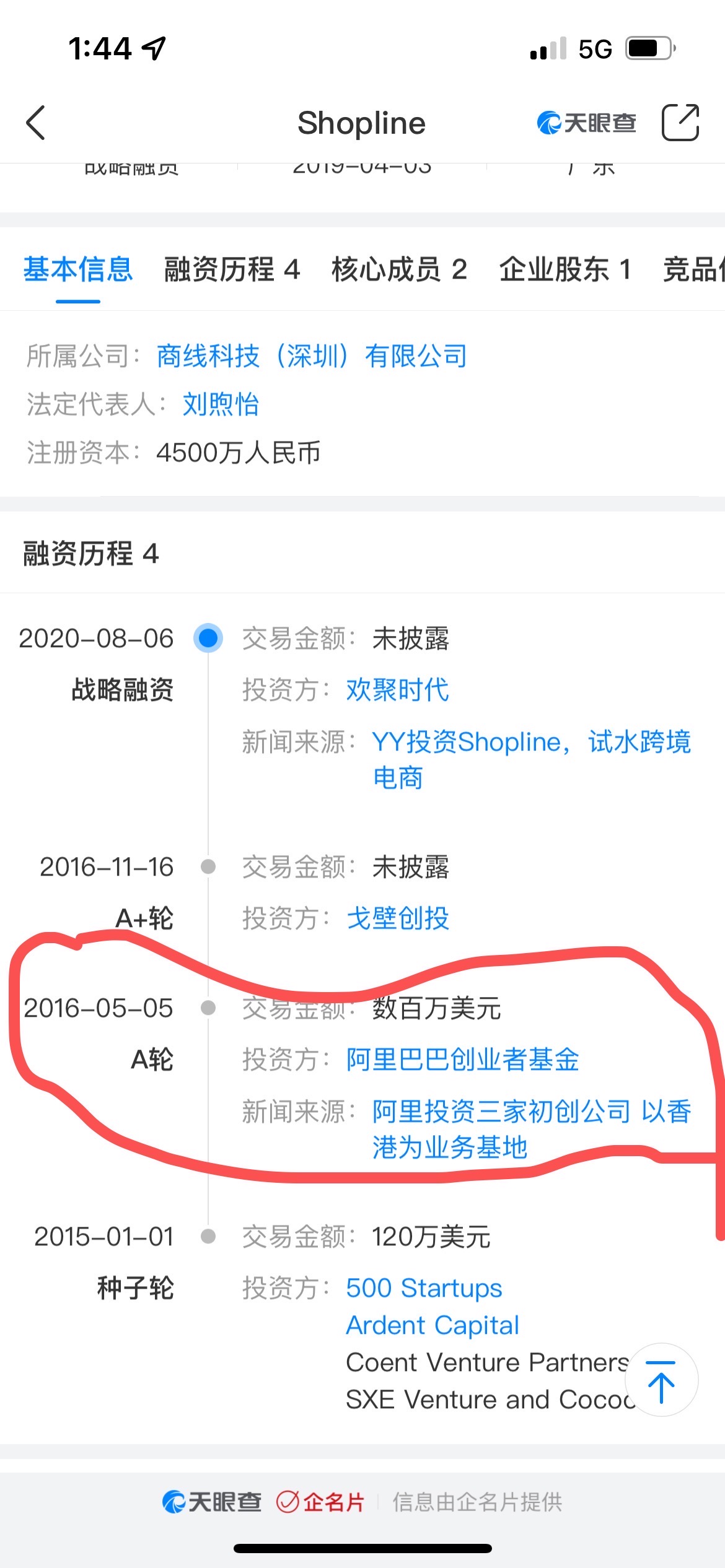 shopline 阿里巴巴投资