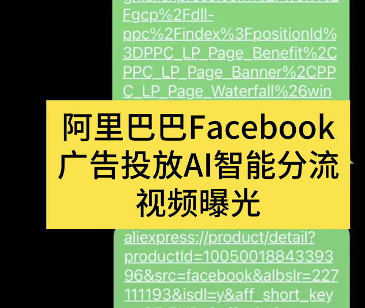 阿里巴巴Facebook 广告投放AI智能分流视频演示