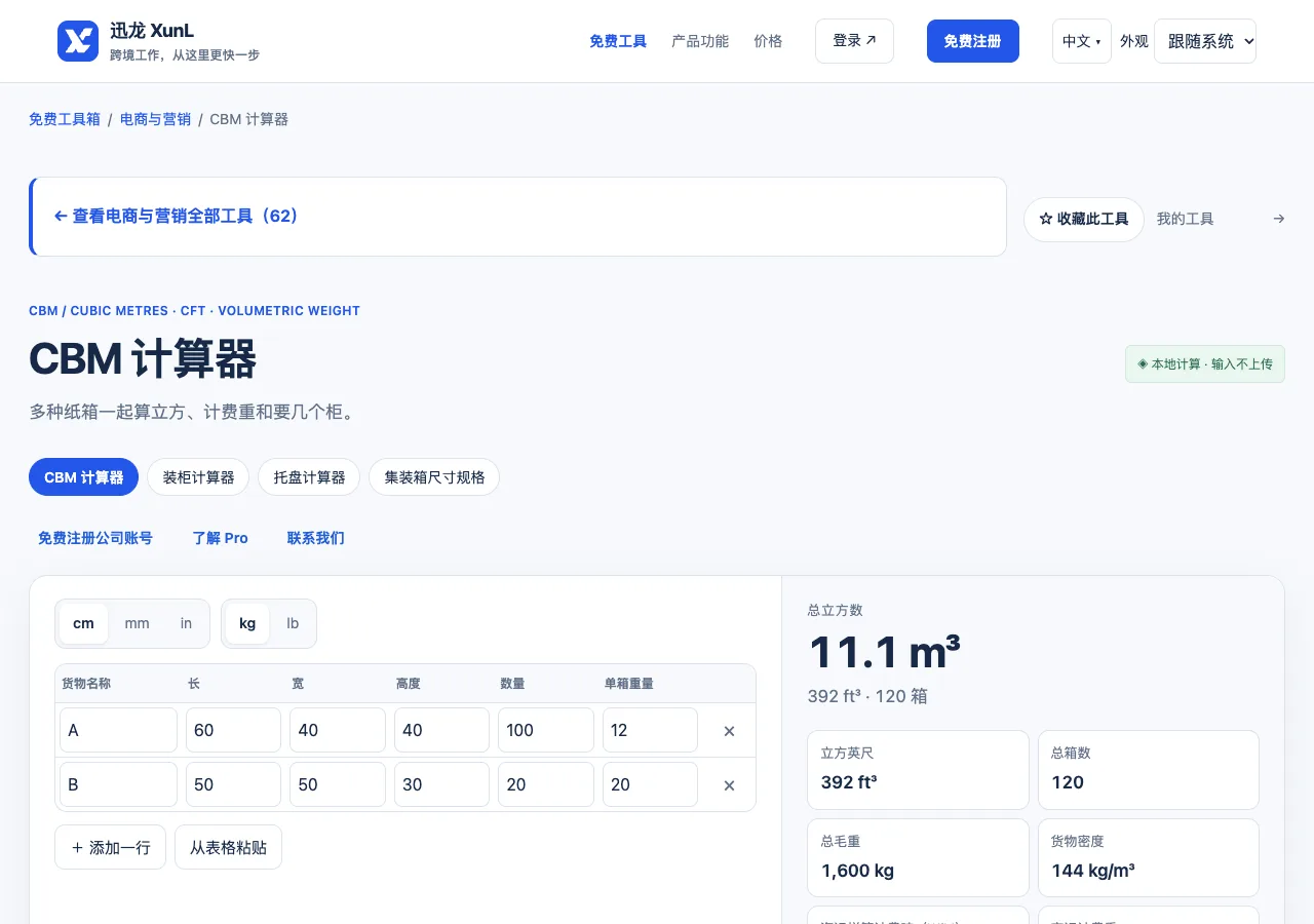 CBM 计算器的输入与操作界面